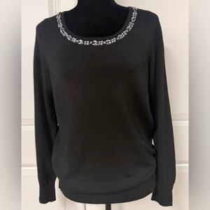George Embellished Neckline Sweater